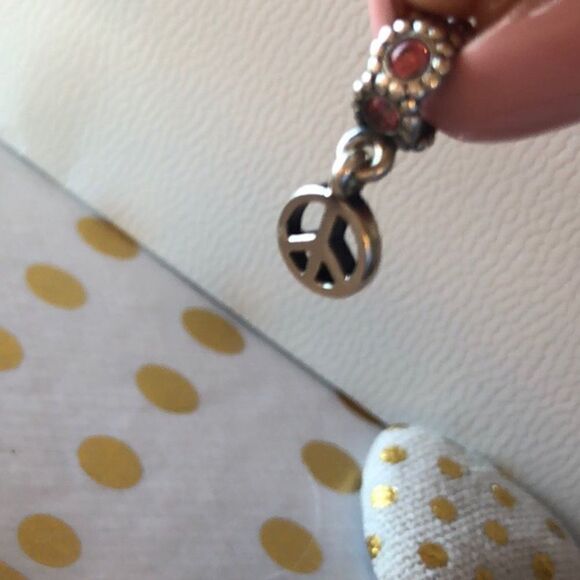 PANDORA Dangle Peace with Pink CZ Crystals - Picture 5 of 7